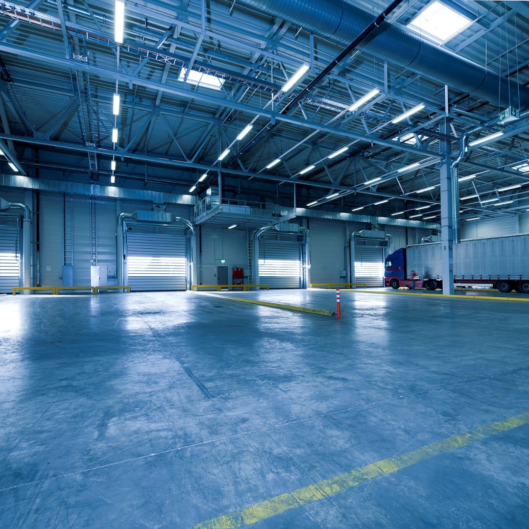 Empty modern warehouse ready for a new tenant